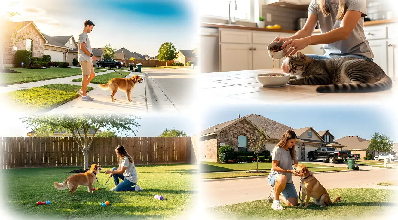 Types of pet sitting services available in Melissa Texas